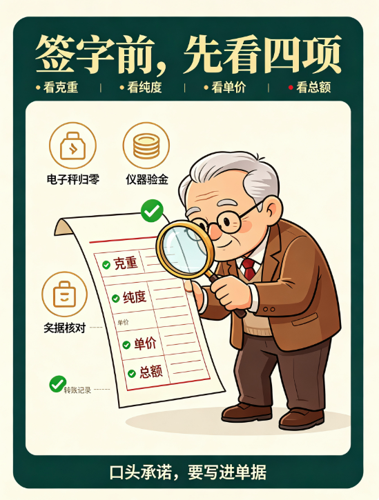 黄金回收口头报价不能信!老人卖金差 17775 元,这个教训一定要看