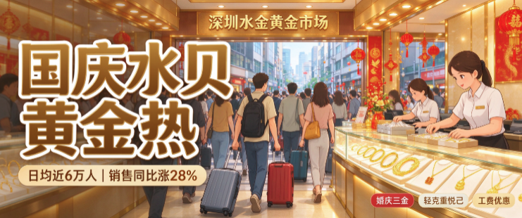 日均 6 万人次！国庆深圳水贝黄金热销，婚庆金饰销量大涨